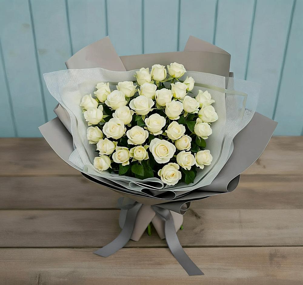Букет Белоснежная нежность в Зубово