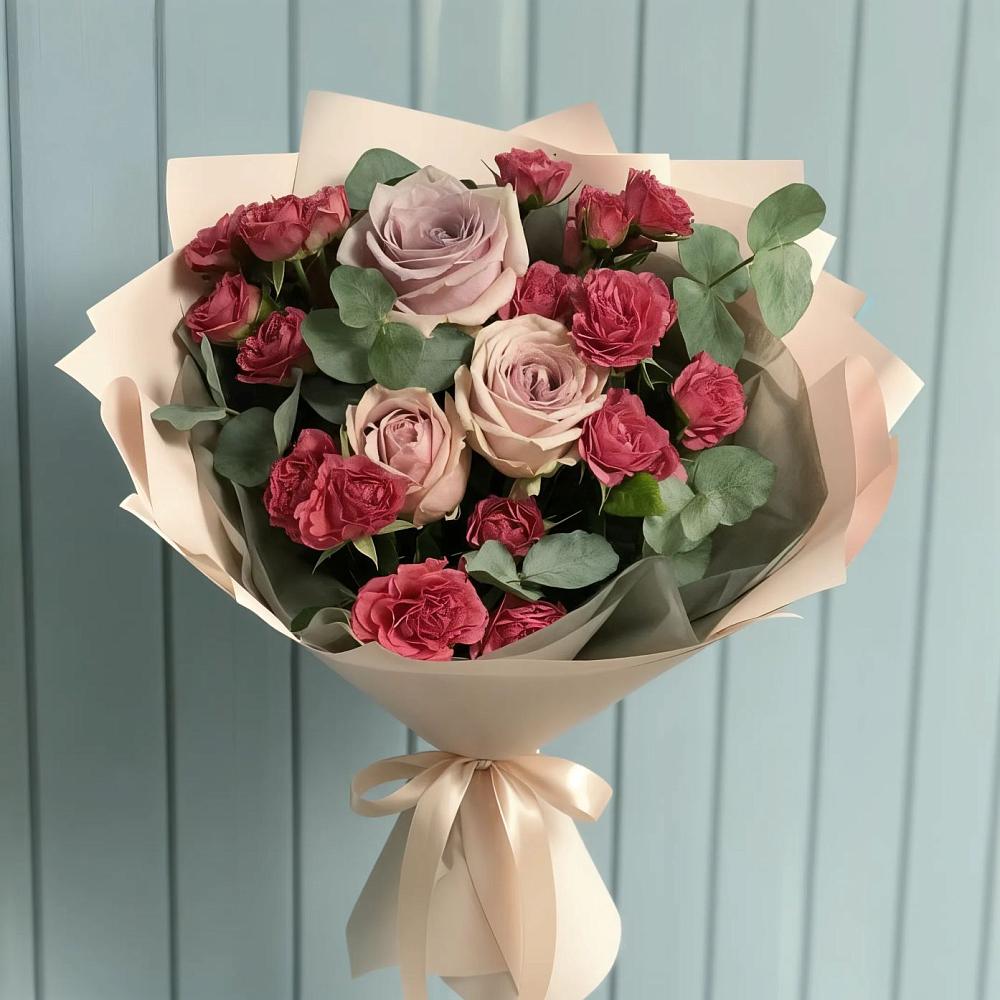 Букет цветов из: Гвоздики и Розы в Зубово