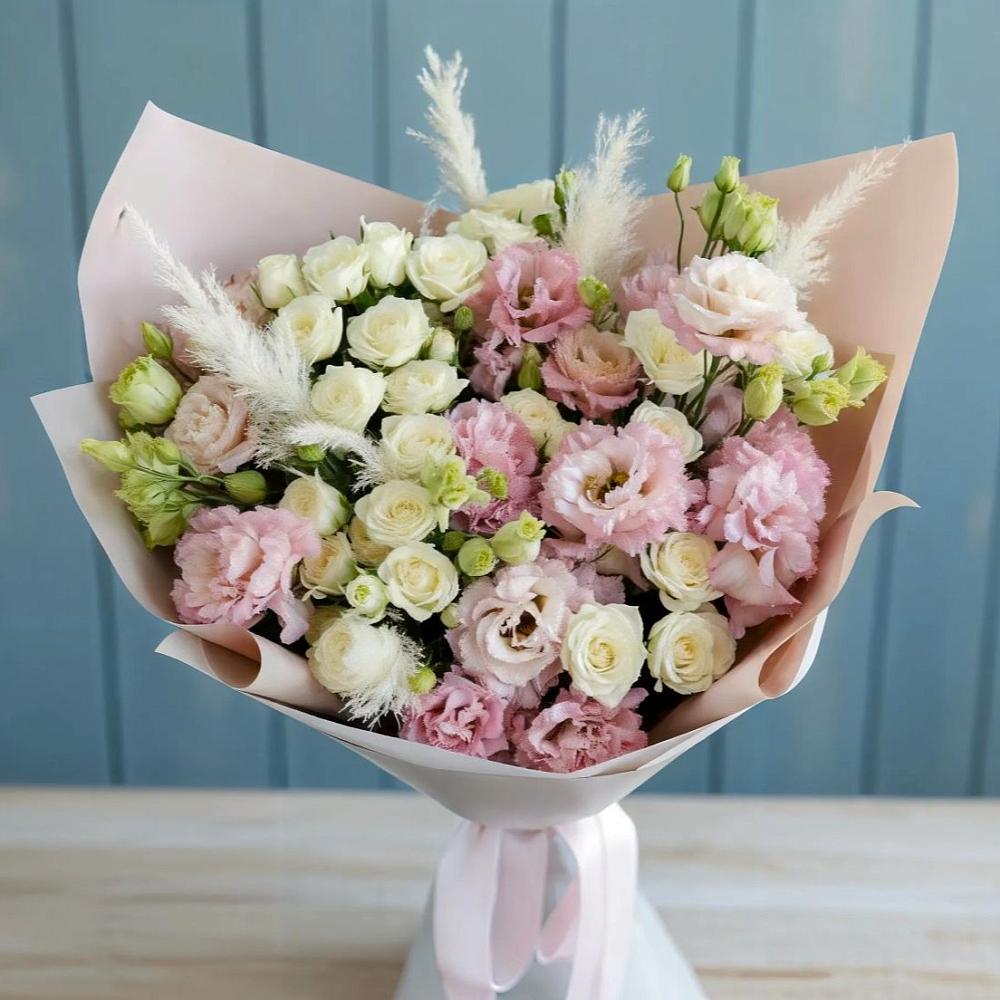 Букет цветов из: Альстромерии и Розы в Зубово