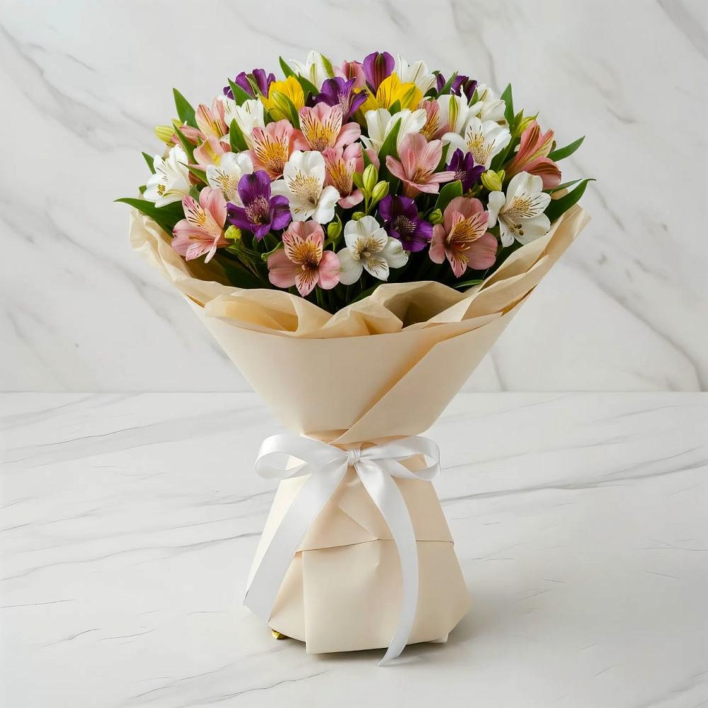 Букет цветов из: Альстромерии в Зубово