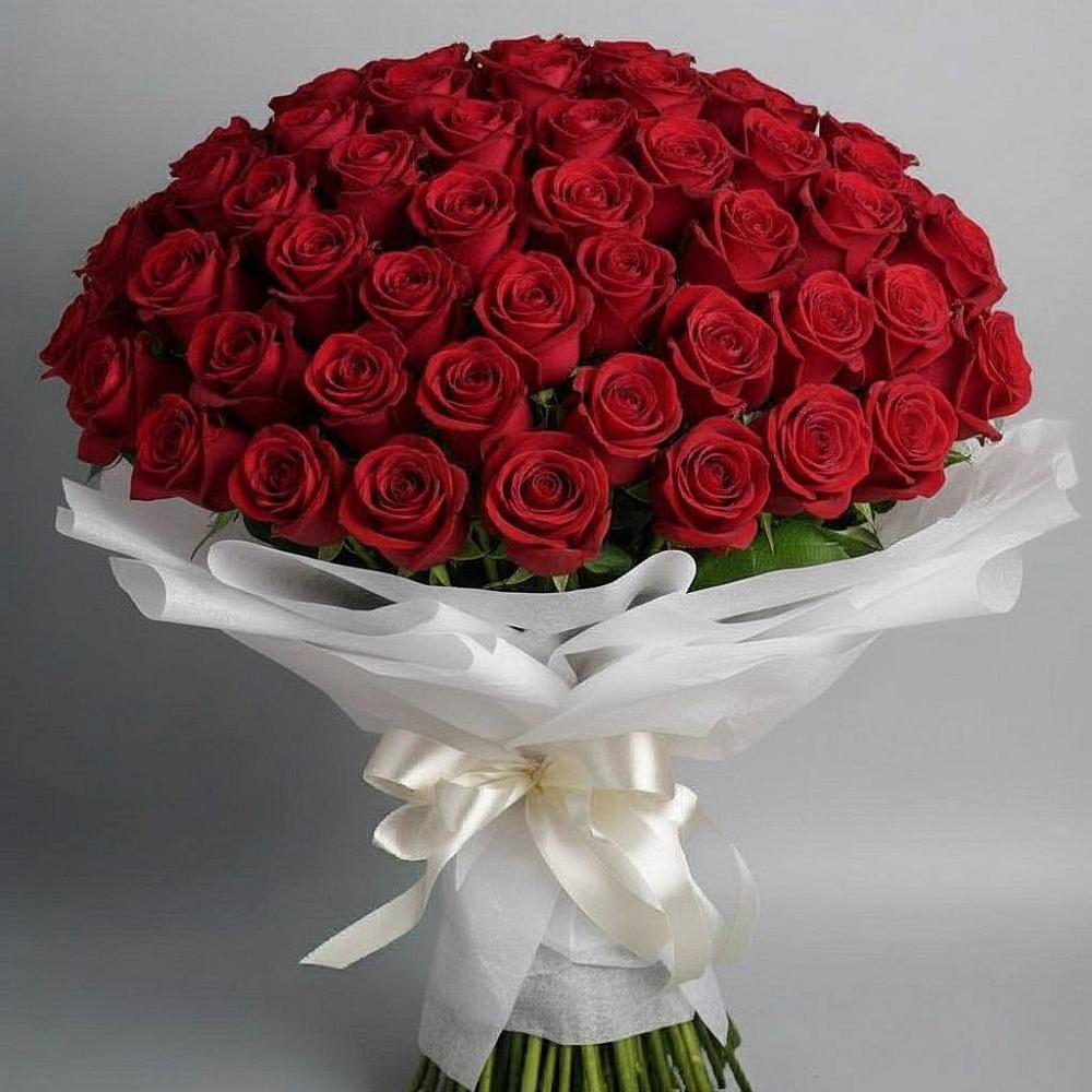 Букет 101 Красная роза Блэк Мэджик в Зубово