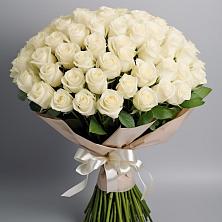Букет 101 беля роза Белоснежка в Зубово