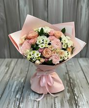 Букет цветов из:  Гвоздики, Розы и Хризантемы в Зубово