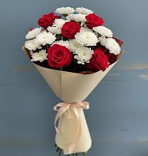 Букет цветов из:  Розы и Хризантемы в Зубово