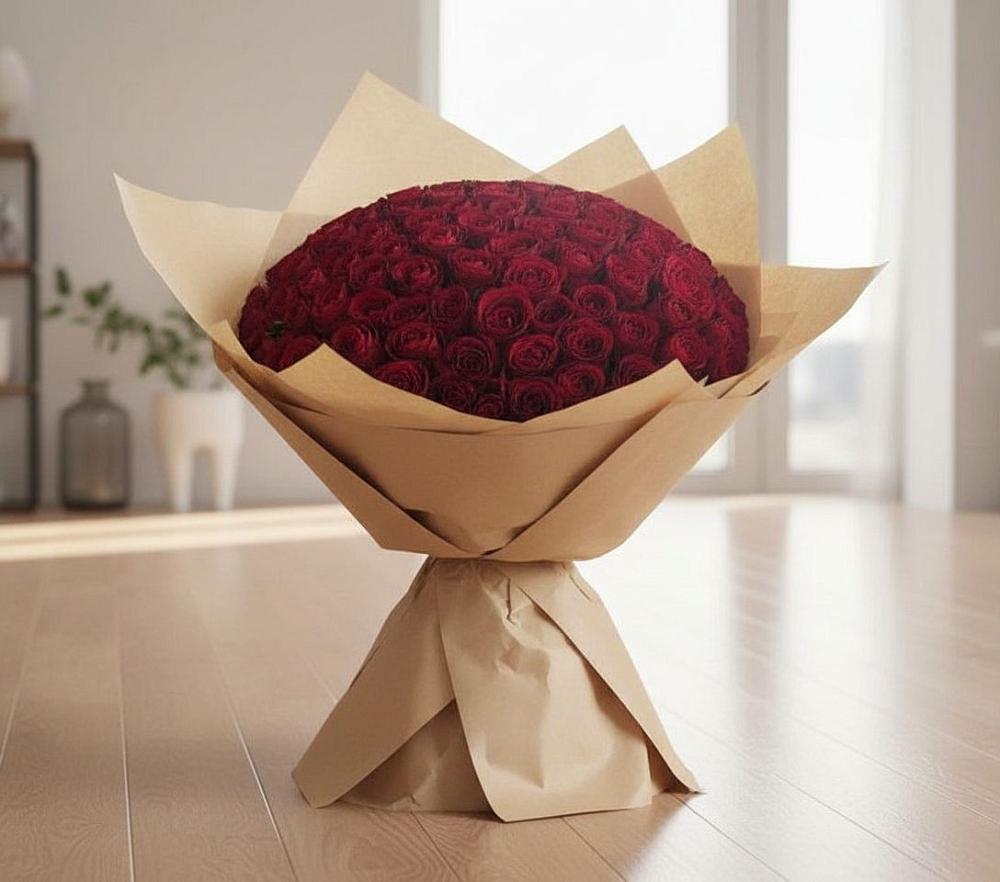 Букет 101 Красная роза в Зубово