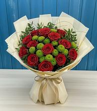 Букет цветов из:  Розы и Хризантемы в Зубово