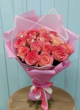 Букет 15 Розовых роз Равель в Зубово