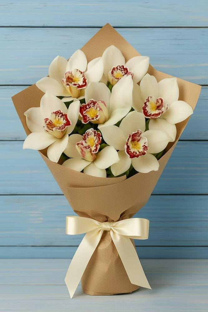 Букет цветов из: Орхидеи и Розы в Зубово